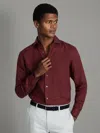 Reiss Pecan Brown Linen Button-through Shirt