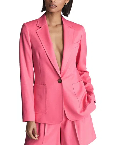 Reiss Pembury Single Breasted Blazer In Pink