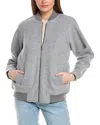 Reiss Charcoal Penelope Wool Bomber Jacket In Gray