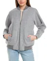 Reiss Charcoal Penelope Wool Bomber Jacket In Gray
