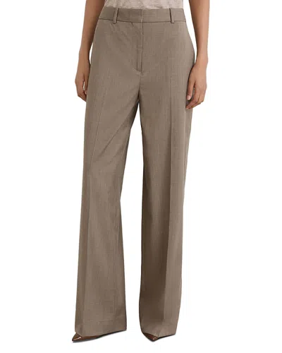 Reiss Petite Adie Wool Blend Wide Leg Pants In Neutral