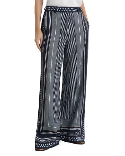 Reiss Petite Anna Wide Leg Printed Trousers In Multi