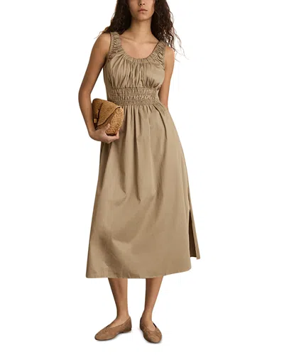REISS PETITE ANOUK CRAFT RUCHED WOVEN DRESS