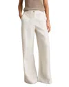 Reiss Petite Ashby Wide Leg Linen Trousers In White