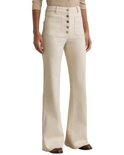 Reiss Petite Cali Patch Pocket Button Flared Jean In Neutral
