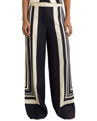 Reiss Petite Caris Trouser In Black/white