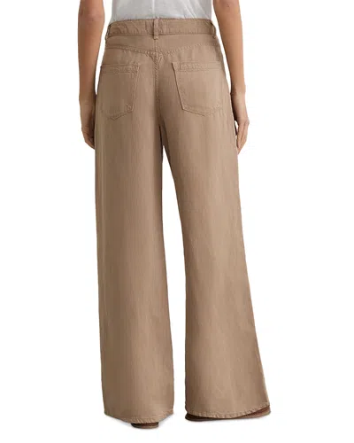 Reiss Petite Carmen Wide Leg Pants In Brown