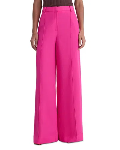 Reiss Petite Charli Wide Leg Pants In Pink