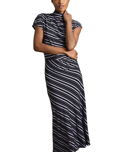 REISS PETITE DILLON STRIPE PRINT DRESS