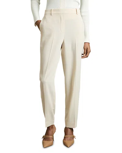 Reiss Petite Eve Taper Pants In Cream