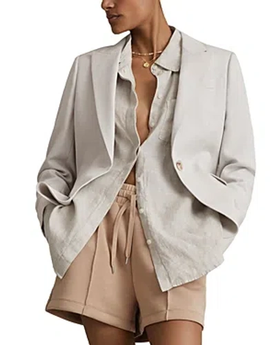 Reiss Petite Farrah Tailored Blazer In Light Grey