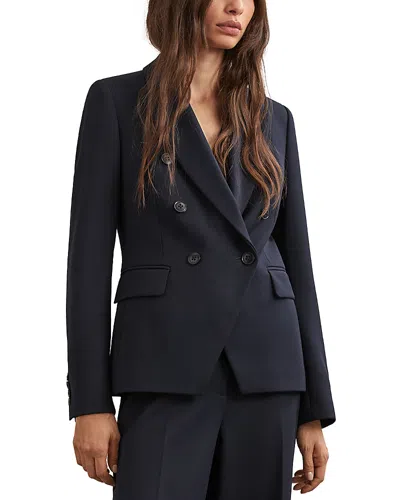 Reiss Petite Gabi Double Breasted Blazer In Blue