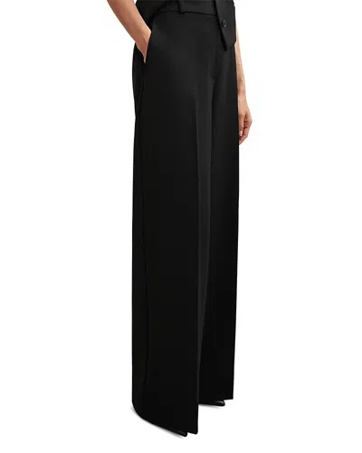 Reiss Petite Gabi Wide Legs Pants In Black