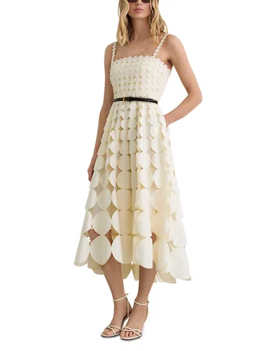 Reiss Petite Gigi Fit And Flare Dress In Neutral