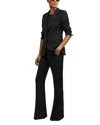 Reiss Petite Haisley Flare Leg Pants In Black