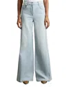 Reiss Womens Heather Wide-leg High-rise Stretch-denim Jeans Light Blue In Light Blue