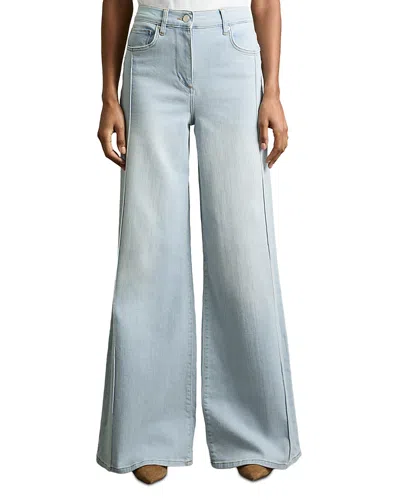REISS PETITE HEATHER MID RISE WIDE LEG JEANS