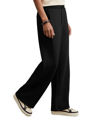 Reiss Petite Laney Wide Leg Jogger Pants In Black