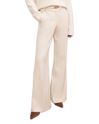 Reiss Petite Leona Flare Leg Pants In Neutral