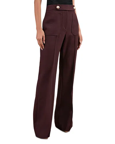Reiss Petite Lily Occasion Flare Trousers In Purple