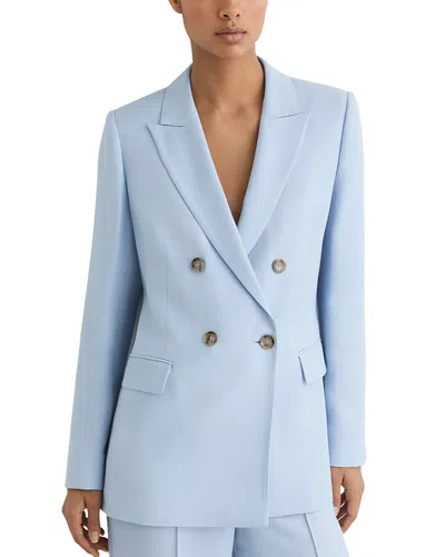 Reiss Petite Magda Double Breasted Suit Jacket In Blue