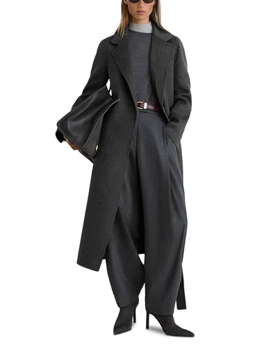 Reiss Petite Marlowe Wool Blend Blind Seam Coat In Gray