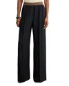 Reiss Petite Mid Rise Wide Leg Pants In Blue