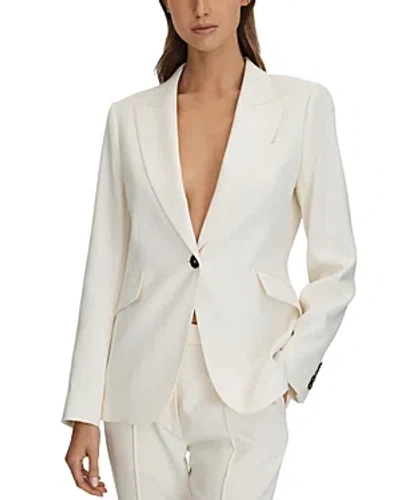 Reiss Petite Millie Tailored Blazer In Cream