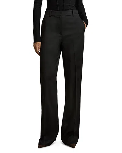 Reiss Petite Millie Wide Leg Pants In Black