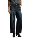 Reiss Petite Myrtle Denim Culottes In Dark Blue In Dark Blue