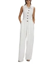 Reiss Petite Perla Collared Jumpsuit In White