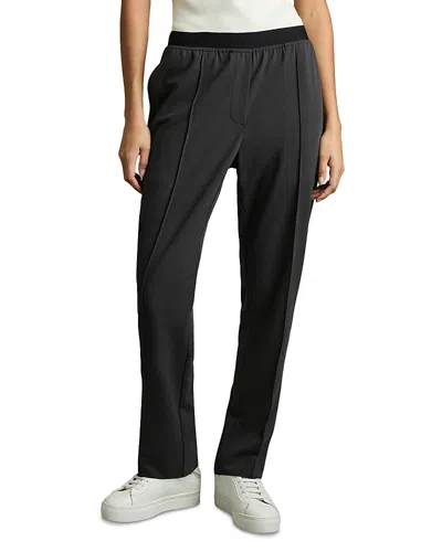 Reiss Petite Pull On Tapered Leg Pants In Charcoal Grey