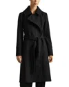 Reiss Petite Rae Mid Length Belted Coat In Black