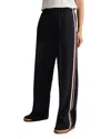 Reiss Petite Robyn Side Stripe Wide Leg Trousers In Blue