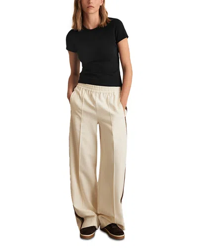 REISS PETITE ROBYN SIDE STRIPE WIDE LEG TROUSERS