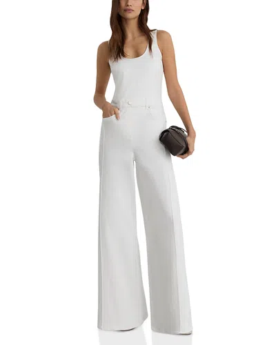 Reiss Petite Rose Scoop Neck Jumpsuit In White