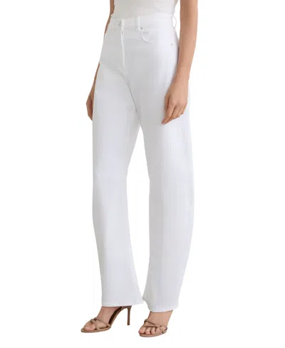 Reiss Petite Sabel High-rise Barrel-leg Jeans In White
