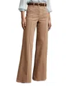 Reiss Petite Sakura Patch Pocket Flare Jeans In Taupe Neutral In Brown