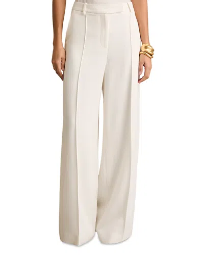 Reiss Petite Sierra Occasion Crepe Wide Leg Trousers In White