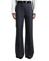 Reiss Petite Uma Flare Flannel Pants In Blue