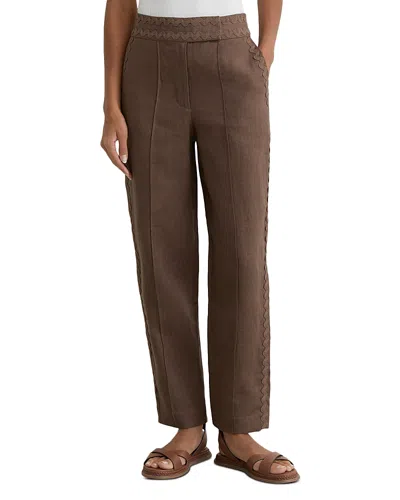 Reiss Petite Wave Trim Tapered Pants In Multi