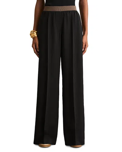 Reiss Petite Wilde Wide Leg Pants In Black