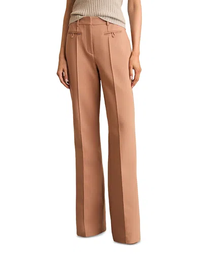 Reiss Petites Abbey Flared Pants In Tan