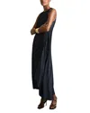 Reiss Womens Anessa Sleeveless Satin Midi Dress Navy In Navy