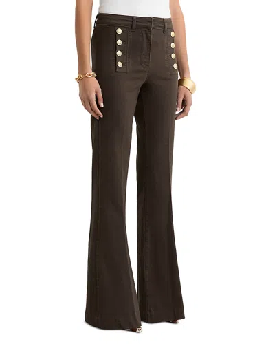 Reiss Petites Athena Flare Leg Jeans In Chocolate In Brown