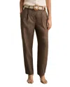Reiss Womens Beau Tapered-leg Linen Trousers Mink Neutral In Mink Neutr