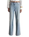 Reiss Petites Bonnie Mid Rise Flare Jeans In Light Blue