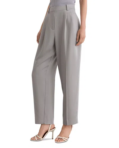 Reiss Petites Clay Pleated Pants In Gray
