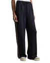 Reiss Inaya Drawstring Straight Leg Pants In Navy