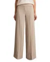 Reiss Neutral Petite Lyocell-linen Wide-leg Trousers In Gold